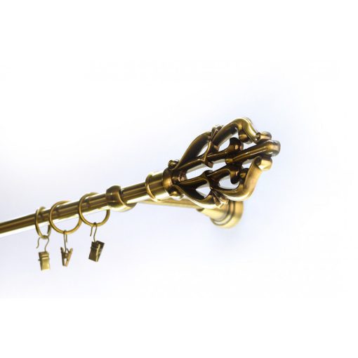 Egysoros fém karnis szett antik arany bretan 