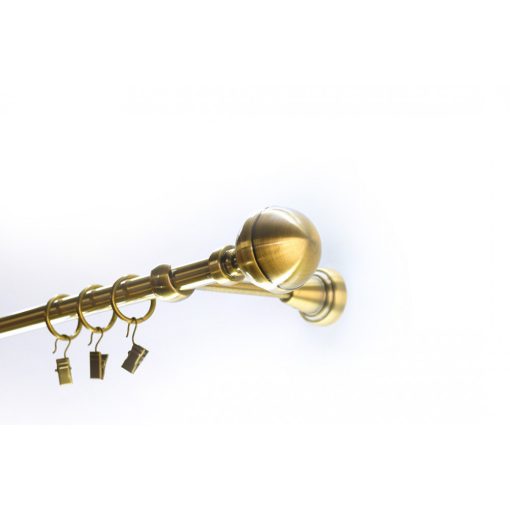 Egysoros fém karnis szett antik arany callisto 