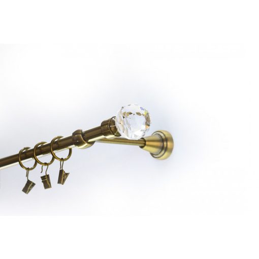 Egysoros fém karnis szett antik arany cristal royal