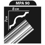 MPA90 stukkó, díszléc