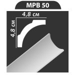 MPB50 stukkó, díszléc