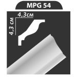 MPG54 stukkó, díszléc