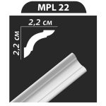 MPL22 stukkó, díszléc