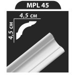 MPL45 stukkó, díszléc