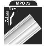 MPO75 stukkó, díszléc