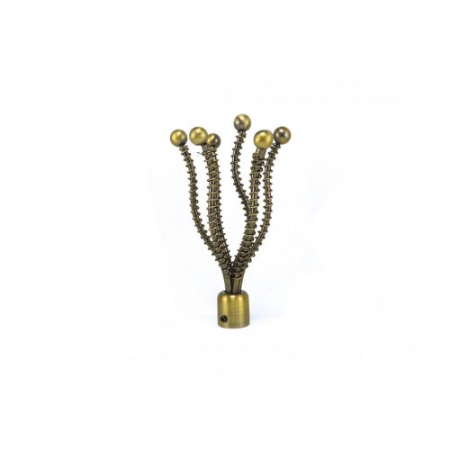 Medúza antik arany fém karnis végzáró elem