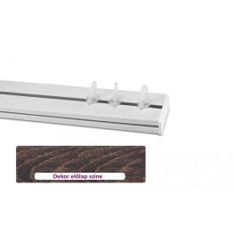   Dió 45 mm-es előlapos egysoros műanyag mennyezeti sínes karnis 150 cm-es szett 