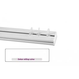   Fehér 45 mm-es előlapos egysoros műanyag mennyezeti sínes karnis 150 cm-es szett 