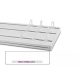 Fehér 45 mm-es előlapos háromsoros műanyag mennyezeti sínes karnis 300 cm-es szett 