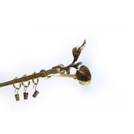 Egysoros fém karnis szett antik arany rózsa levél 