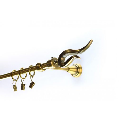 Egysoros fém karnis szett antik arany violó 