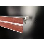 Alumínium 2 soros mennyezeti sín mahagóni 200 cm