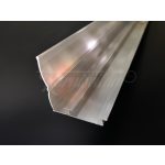 Alumínium 2 soros mennyezeti sín sötétbarna bőr 150 cm