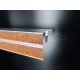 Alumínium 2 soros mennyezeti sín sötétbarna bőr 250 cm