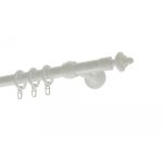 Fehér műanyag végzárós rúd karnis 280 cm