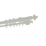 Fehér műanyag végzárós rúd karnis 280 cm